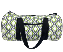 Load image into Gallery viewer, Green & Gray Fabric Duffle Bag