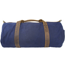 Load image into Gallery viewer, Waxed Canvas Duffle Bag Blue