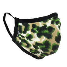 Load image into Gallery viewer, Animal Print Green - Namaske Style Face Mask