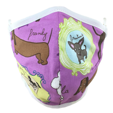 Load image into Gallery viewer, Purple Puppies - Namaske Style Face Mask