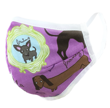 Load image into Gallery viewer, Purple Puppies - Namaske Style Face Mask