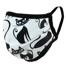 Load image into Gallery viewer, Elegant Black Cats - Namaske Style Face Mask