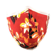 Load image into Gallery viewer, Hawaiian Flowers Red - Namaske Style Face Mask