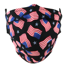 Load image into Gallery viewer, American Flags - Surgical Style Face Mask