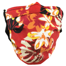 Load image into Gallery viewer, Hawaiian Flowers Red - Surgical Style Face Mask