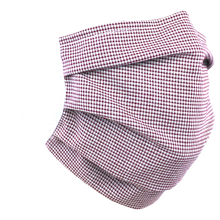 Load image into Gallery viewer, Gingham Check Red - Surgical Style Face Mask