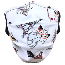 Load image into Gallery viewer, Paris Cats - Surgical Style Face Masks