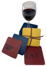 Load image into Gallery viewer, Fire Hose Coasters "Napa" - Yellow