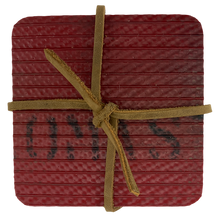 Load image into Gallery viewer, Fire Hose Coasters "Napa" - Red