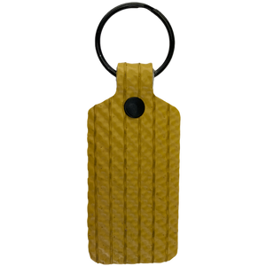Yellow TekTailor Key Chain made from upcycled fire hose