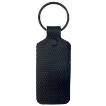 Load image into Gallery viewer, Black TekTailor Key Chain made from upcycled fire hose