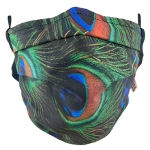 Load image into Gallery viewer, Peacock - Surgical Style Face Mask