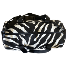 Load image into Gallery viewer, Black & White Zebra Stripe Duffle Bag