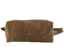 Load image into Gallery viewer, Waxed Canvas Dopp Kit Brown