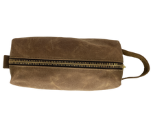 Load image into Gallery viewer, Waxed Canvas Dopp Kit Brown