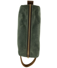 Load image into Gallery viewer, Waxed Canvas Dopp Kit Green