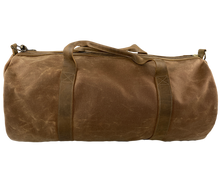 Load image into Gallery viewer, Waxed Canvas Duffle Bag Brown
