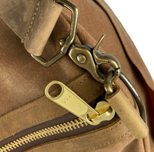 Load image into Gallery viewer, Waxed Canvas Duffle Bag Brown