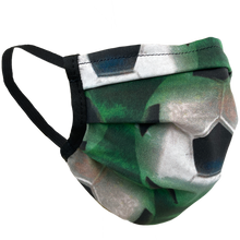 Load image into Gallery viewer, Soccer Balls Green - Surgical Style Face Mask