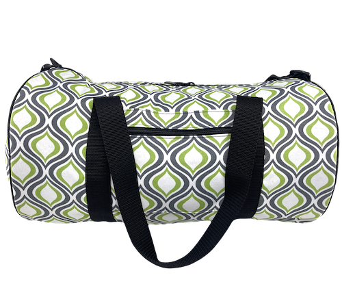 Green & Gray Fabric Duffle Bag