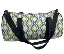 Load image into Gallery viewer, Green &amp; Gray Fabric Duffle Bag
