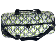 Load image into Gallery viewer, Green &amp; Gray Fabric Duffle Bag
