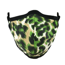 Load image into Gallery viewer, Animal Print Green - Namaske Style Face Mask
