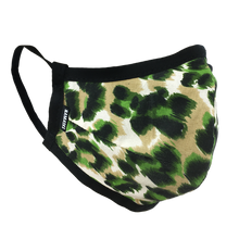 Load image into Gallery viewer, Animal Print Green - Namaske Style Face Mask
