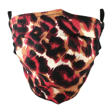 Load image into Gallery viewer, Animal Print Red - Surgical Style Face Mask
