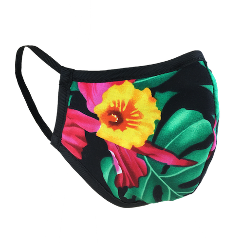 Namaske Reusable Face Masks with Hawaiian Flower Print