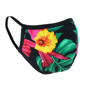 Namaske Reusable Face Masks with Hawaiian Flower Print