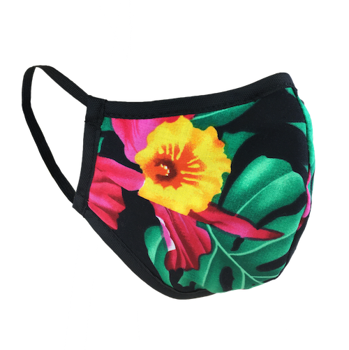 Namaske Reusable Face Masks with Hawaiian Flower Print