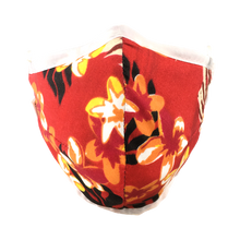 Load image into Gallery viewer, Hawaiian Flowers Red - Namaske Style Face Mask
