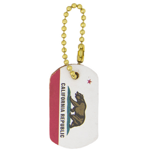 Leather Dog Tag "California Flag"