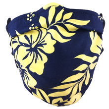 Load image into Gallery viewer, Hawaiian Flowers Yellow - Surgical Style Face Mask
