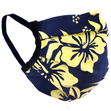 Load image into Gallery viewer, Hawaiian Flowers Yellow - Surgical Style Face Mask
