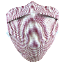 Load image into Gallery viewer, Gingham Check Red - Surgical Style Face Mask
