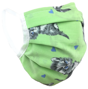 Kittens Green - Surgical Style Face Mask