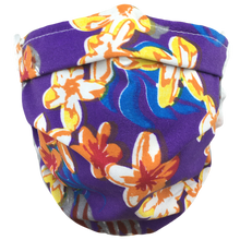 Load image into Gallery viewer, Hawaiian Flowers Purple - Surgical Style Face Mask
