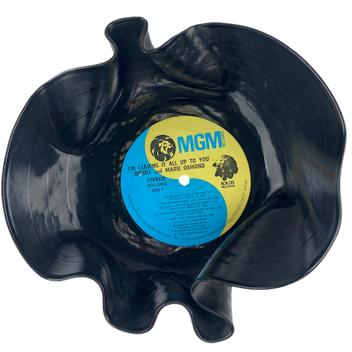 Vinyl Record Bowl - Donny and Mary Osmond