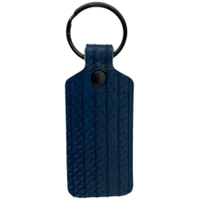 Load image into Gallery viewer, Blue TekTailor Key Chain made from upcycled fire hose
