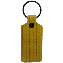 Load image into Gallery viewer, Yellow TekTailor Key Chain made from upcycled fire hose
