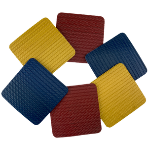 Fire Hose Coasters "Napa" - Yellow