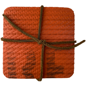 Fire Hose Coasters "Napa" - Orange