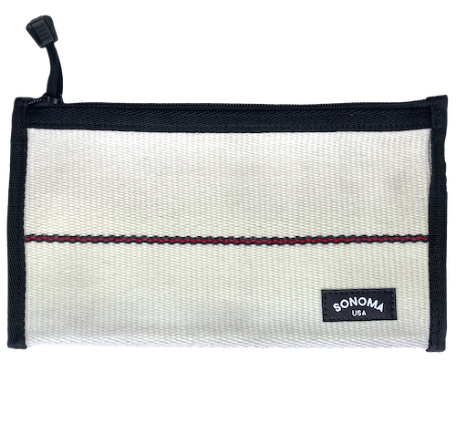 Fire Hose Pouch Graton - White Black/Red Stripe