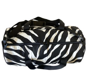 Black & White Zebra Stripe Duffle Bag