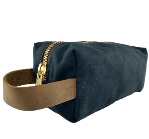 Waxed Canvas Dopp Kit Black