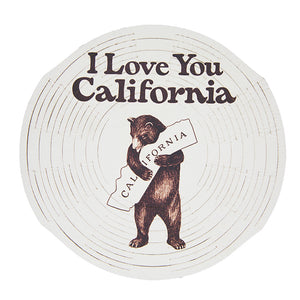 Leather Wine Carrier "I Love You California"