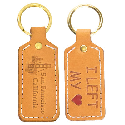 Doublesided Leather Key Chain 